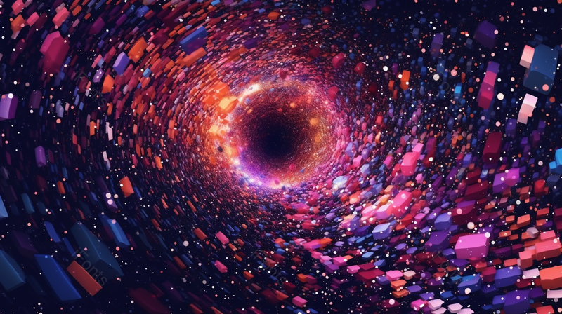 紫色手绘科技虚拟空间插画背景,插画/手绘图,插画/手绘图库,插画/手绘图下载,插画/手绘